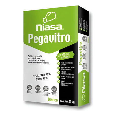 Niasa Pegavitro Bco Adhesivo Piso \u002F Piso Gran Formato Yeso | Envío gratis