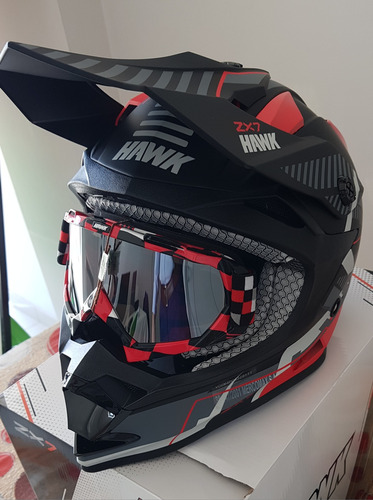 Casco Enduro Hawk Zx7 V321 Xl Con Muy Poco Uso.