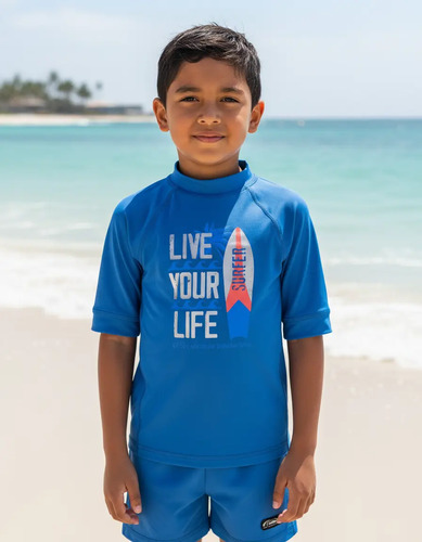 Playera \u002F Short Deportivo Con Protección Uv +50 Para Niño | Envío gratis