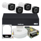 Kit Cftv 4 Câmeras Full Hd 1080p 2mp Dvr Intelbras Mhdx 1004