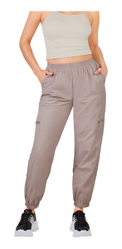 Jogger Café Con Bolsas Cargo 994-43