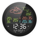 Reloj Higrotermógrafo Grande Wifi Smart Con Tuya
