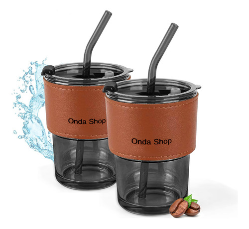 Vaso Térmico Para Café 2 Piezas De Acero Inoxidable C Popote