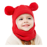 Conjunto De Gorro Con Bufanda Invernales Para Bebes Y Ninos,