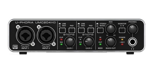 Interface De Audio Behringer U-phoria Umc204hd