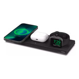 Cargador 3-1 Plano Boostcharge Magsafe 15 W Belkin Negro