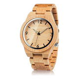 Bobo Bird D27 Reloj De Madera De Bambú Para Hombre Escala Nu