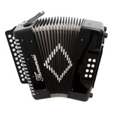 Acordeon 8 Baixos 21 Botões Ta 821bs Preto Thommasi Com Case