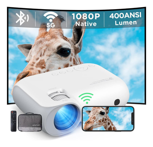 Proyector De Video Wifi Apeman Fhd 1080p 4k Con 2 Altavoce