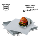 1000 Hojas Térmico Aluminio Comida Rápida Snack Pack 30x30