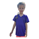 Camiseta Menina Infantil Juvenil Roxa Dryfit Proteção Uv