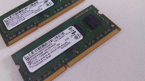 Memória Ram Ddr3 Padrão L Par De 2gb 2x2