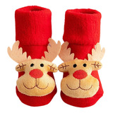 Calcetines Navidad Bebés Niños Santa Reno