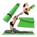 Tapete Yoga 174x61cm Ejercicio Gym Pilates Antiderrapante Color Verde Fuerte