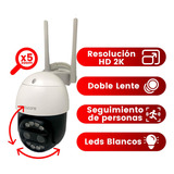 Doble Cámara Cctv Wifi Grabación Nube Audio 2 Vías Giratoria