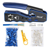 Kit Crimpeadora Alicate Rj45 Pelacable Cable De Red Yy