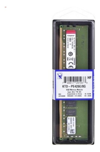 Memoria Ram Kingston 8 Gb Ddr4 - 2666mhz