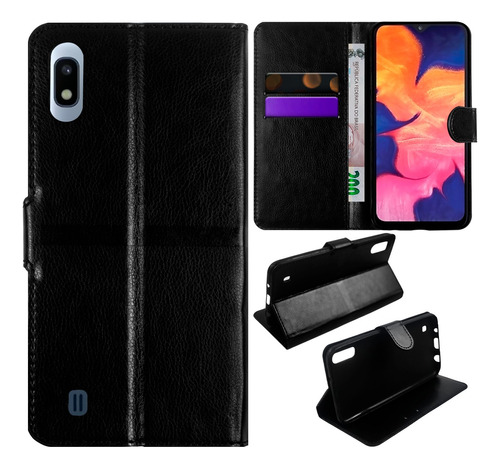 Capa Case Capinha Carteira Flip P/ Galaxy A10 A105 Tela 6.2