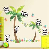 Vinil Decorativo Infantil Panditas 2 × 2 M Ya Instalado