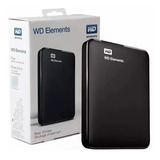 Disco Rigido Portatil 1tb Wd Usb 3.0 Elements Negro