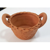 Vaso/cachepô Cestinha De Cerâmica Suculentas Cacto, S/planta