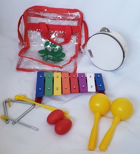 Set Percusión Infantil Parquer Tz5l Metalofon Pandeiro