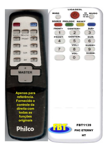 Controle Homet Philco 0387 Pht510 Fbt1139