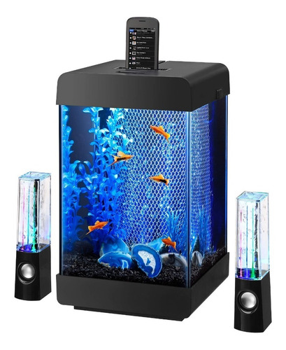 Kit Acuario Pecera Jukebox 19l Usb Mp3 Aq17801 Envío Gratis