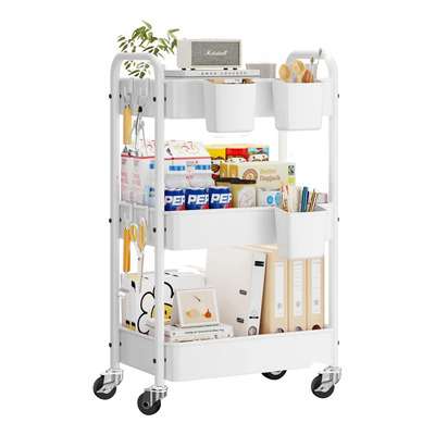 Carrito Organizador Multiusos 3 Niveles Con Ruedas Blanco | MercadoLibre