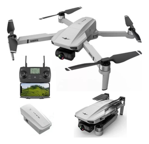 Drone Kfplan Kf102 Com Câmera 4k Cinza 5ghz 1 Bateria + Nf