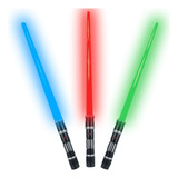 Espada Sable Star Wars Led Sonido Al Choque Azul Verde Rojo