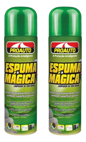 2 Espuma Magica Limpa Tudo Geral Cadeira Poltrona S/ Enxague