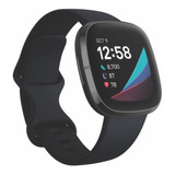 Smartwatch Fitbit Sense 1.59  Caixa De  Alumínio Anodizado  Graphite Stainless Steel, Pulseira  Carbon De  Elastómero E Alumínio Anodizado Fb512