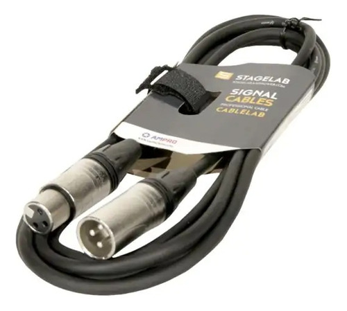 Cable Dmx Ampro Para Audio Con Ficha Canon Xlr3 (1 Mts) Mc1