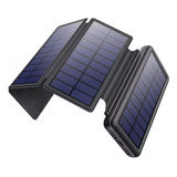 Power Bank Solar Recargable 4 Paneles 20000mah Con Linterna