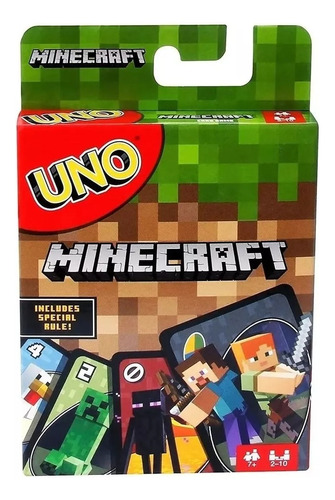 Jogo Cartas Uno Cards Minecraft Original Mattel Educativo