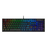 Teclado Gamer Corsair K60 Rgb Pro Qwerty Cherry Viola Español España Color Negro Con Luz Rgb