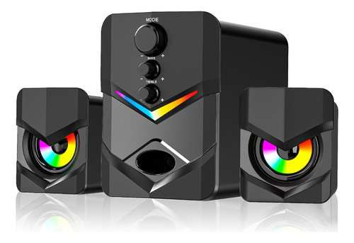 Bocinas Para Pc Subwoofer Bluetooth Luces Led Con Gamer/tv