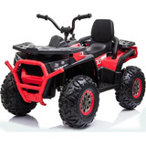 Cuatrimoto Electrica Niños Control 5 Motor 4x4 Llanta Goma Color Rojo