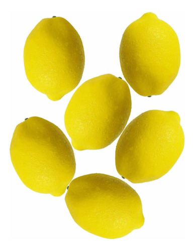 Verdura Fruta Limón Amarillo Artificiales Pack 12 Decoración