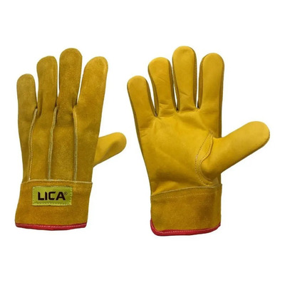 Guante Lica De Piel Y Carnaza A184rg | MercadoLibre