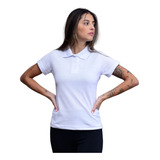 Camiseta Pólo Gola Feminina Uniforme Cuidadora Bába Botões