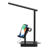 Lámpara De Mesa Led 3 En 1 Con Soporte Para Teléfono Celular