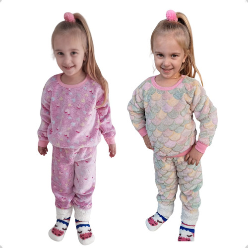 Conjunto Blusa Calça Bebê Infantil Fleece Pelúcia Quentinho