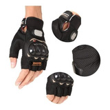 Guantes Moto Pro Biker Medio Dedo Protección Nudillos Palma