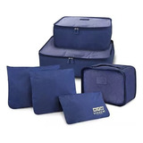 Organizador De Malas 6 Peças Viagem Jacki Design - Azul