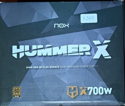 Fonte Nox Hummer X, 700w, 80 Plus Bronze, Semi-modular