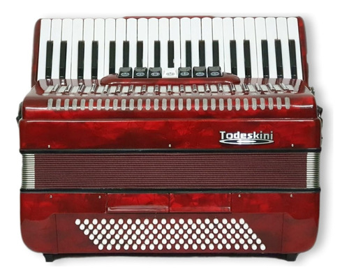 Acordeon 120 Baixos Todeskini Vermelho Pronta Entrega 