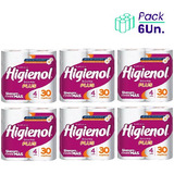 Papel Higienico Doble Hoja Plus 30m 4u Higienol Pack X6