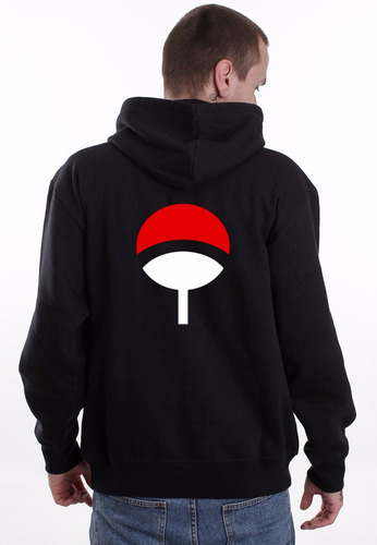 Blusa Naruto Clã Uchiha Moletom Canguru - A Melhor Qualidade